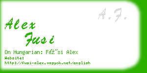 alex fusi business card